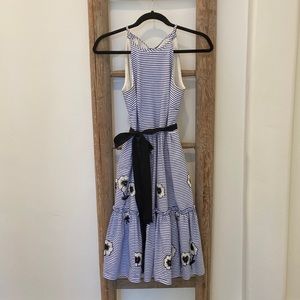 Eliza J blue and white dress